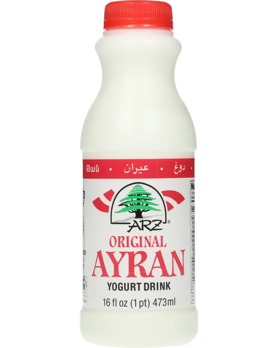 Front of an ARZ Original Ayran bottle