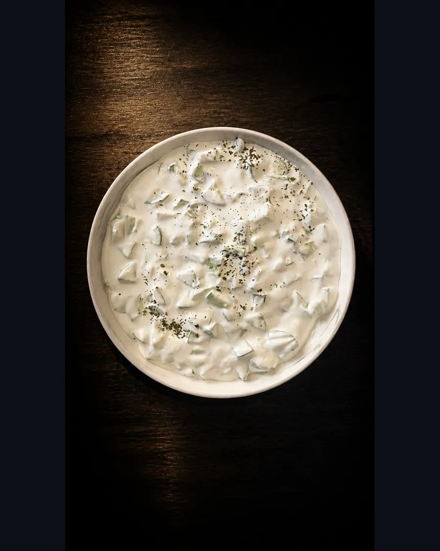 Cacık yogurt and cucumber meze